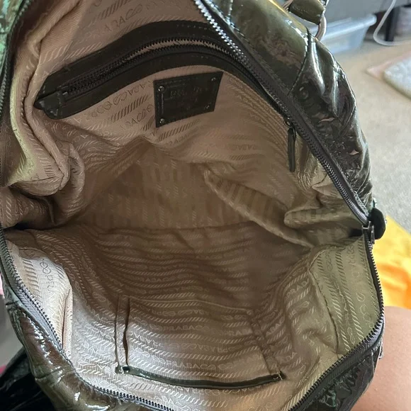 Prada Olive Patent Leather Handbag - Picture 5 of 6